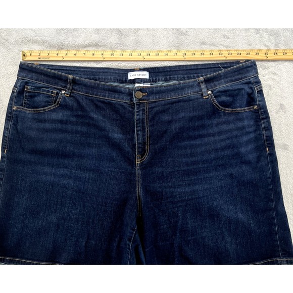 Lane Bryant Shorts Womens 28 Flex Magic Waistband Mid Rise Girlfriend Blue Denim - Picture 8 of 10